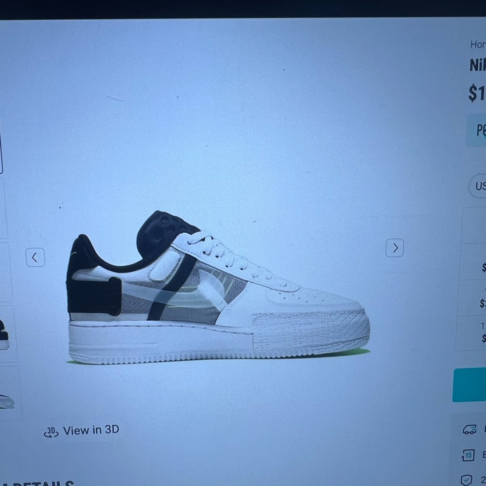 Nike Air Force 1 drop type N .354 white black volt